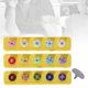 thumbnail image 4 of Tablero de actividades para niños: botón de combinación, habilidad básica, actividad de aprendizaje educativo temprano 3 uds amarillo, 4 of 5