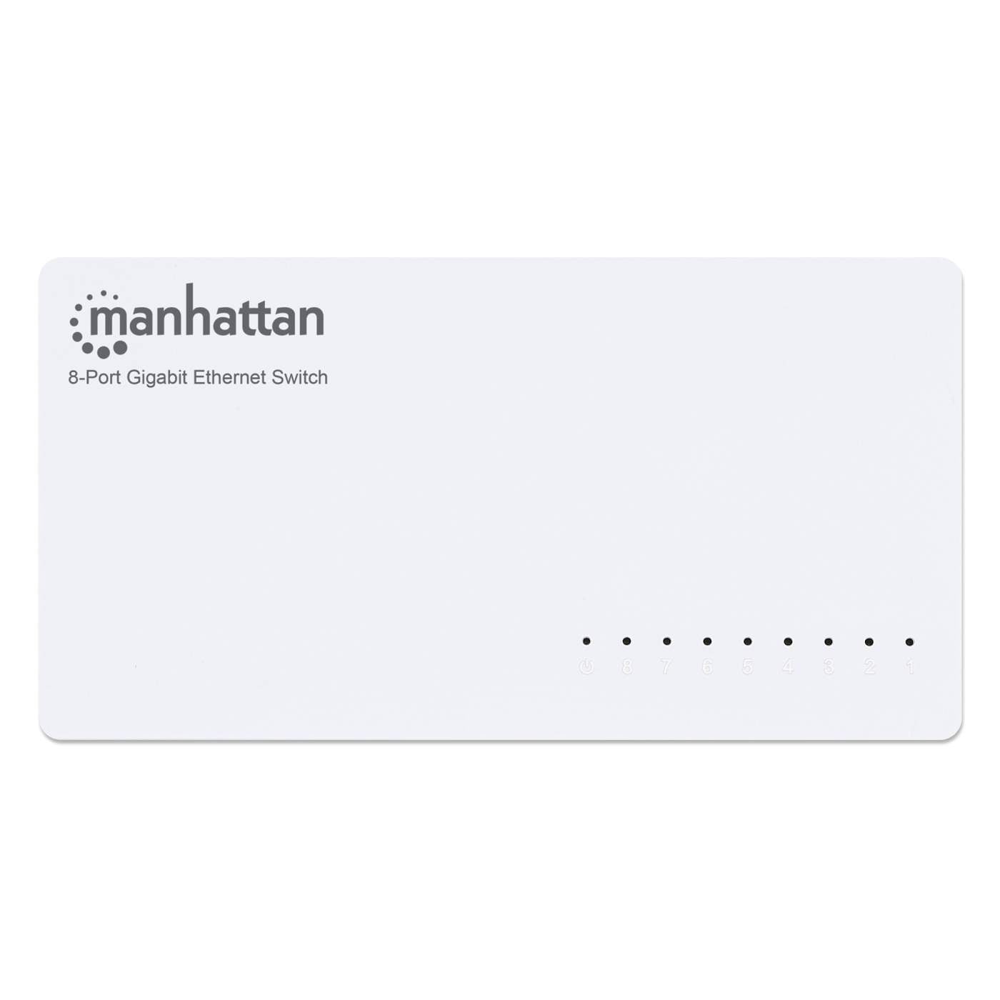 Manhattan 8-Port Gigabit Ethernet Desktop Wall Mount Network Switch | 4-Pack | Plug Play | Fanless