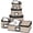 Brown-5 Piece Storage Set, variant on Gray 5 Piece Storage Set Quilted Fiber Dish Organizer For Dinnerware Glasses Plates Mugs Saucers