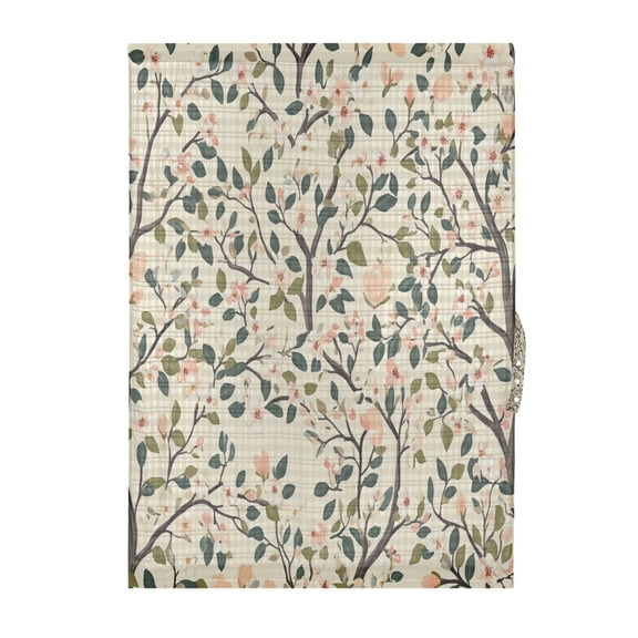 Blossoming Trees Pattern Door Curtain 25x40in Privacy Mesh with UV Protection Tie Back Rod Pockets