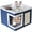 【Navy Blue】, variant on Bed for Indoor Cats Cube House,Large Covered  Beds Cave & Furniture with Fluffy Ball and Scratch Pad Foldable Hideaway Nest & Condo with Washable Mat for Kitten Kitty Small Pet(Beige)