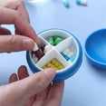 thumbnail image 5 of Be easy to carry about Convenient With partition Small Circular Store pills Travel Pill Box Four Grid YELLOW, 5 of 8