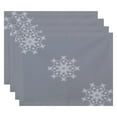 thumbnail image 2 of Simply Daisy 18" x 14" Falling Snow Geometric Print Placemats, Set of 4, 2 of 2