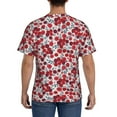 thumbnail image 2 of Naloa Red Hawthorn Men's T-Shirt Sport T-shirt Men's Basic Tee Casual Men's Shirt, Round Neck, Short Sleeves - Large, 2 of 5
