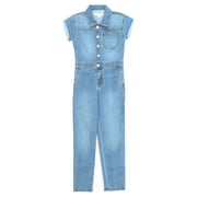 Celebrity Pink Girls Boilersuit with Short-Sleeves, Sizes XS-XL