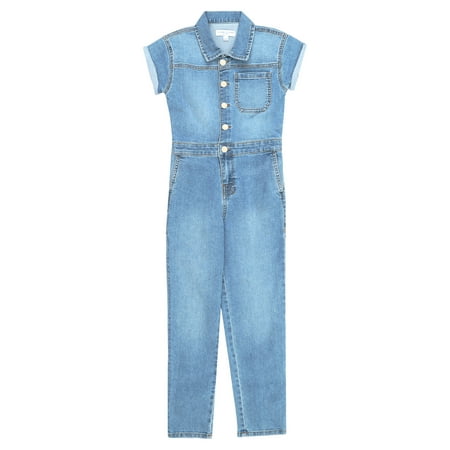 Celebrity Pink Girls Boilersuit with Short-Sleeves, Sizes XS-XL