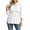 White, variant on Kukoosong Women's Maternity Collared Button Down Shirt, 3/4 Puff Sleeve Drawstring Waist Blouse, Loose Flowy Casual Tunic Tops for Pregnancy Daily Office Wear