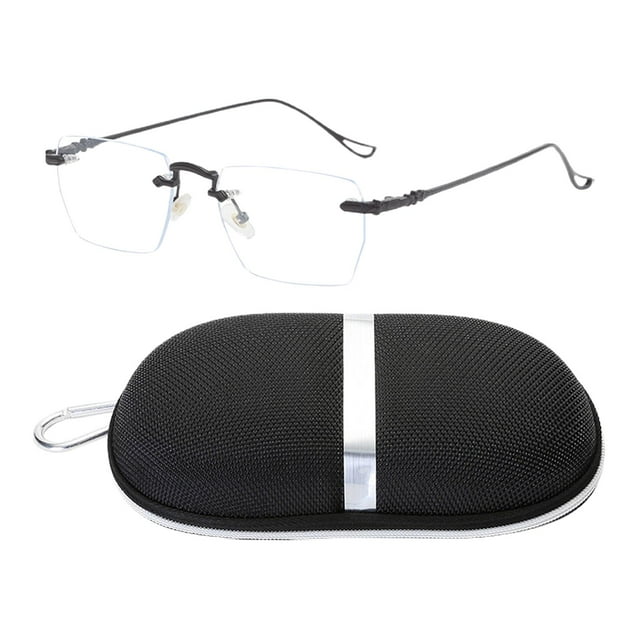 Gafas cuadradas Fernando con bloqueo de luz azul para juegos con estuche de almacenamiento Gris oscuro