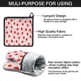thumbnail image 7 of Strawberry Plants Fruit Flower Bow Kitchen Oven Mitt and Pot Holder Sets 2 Pcs for Baking, Cooking and Grilling, Heat Resistant Up To 392 °F, 7 of 7