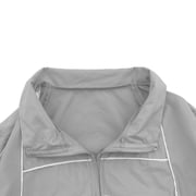 QSAWXQZ Women's 2PC Athletic Set Long Sleeves Lapel Collar Zip Up Cropped Jacket Elastic Waist Shorts Casual Outfit for Workout XL