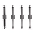 thumbnail image 1 of Conectores De Pedal De Guitarra Rayzm, Adaptadores De Enchufe Recto Macho A Macho De 6,35 Mm (1/4 "") Para Pedalera De Guitarra, Paquete De 4, 1 of 5