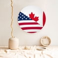 thumbnail image 5 of Honeii USA Canada Flag Print Elegant Bone China Decorative Plate, Porcelain Plate,Art Crafts,Ceramic Ornaments for Home Office Wall Decor-10in, 5 of 6