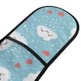 thumbnail image 2 of Dailycode Double Sided Oven Mitt with Loop Heat Resistant Kitchen Long Potholders 7" x 35" Rain Cloud Heart, 2 of 6