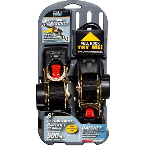 2 retractable ratchet straps
