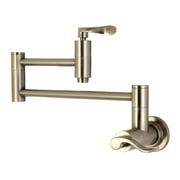 Kingston Brass NuWave Wall Mount Pot Filler Kitchen Faucet Brushed Nickel Brushed