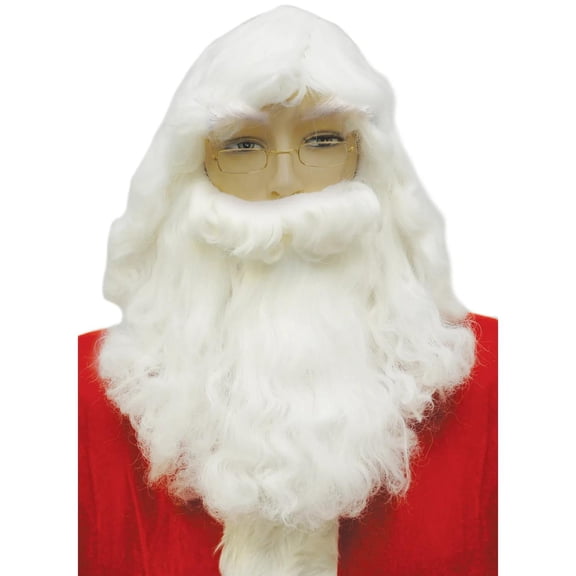 Santa Claus White Wig And Beard Set Christmas Holiday Adult Costume Accessory