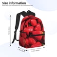 thumbnail image 4 of Vsdgher Strawberry Red Print Unisex Large Capacity Bookbag Schoolbag Casual Daypack for High School/College/Teens/Travel/Work, 4 of 8