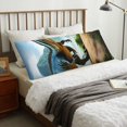 thumbnail image 4 of Naloa Lake Forest Dinosaur A Body Pillow Cover, Pillowcases with Hidden Zipper Breathable Long Pillow Case (Pillows are not included,20x54 inch), 4 of 7