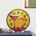 thumbnail image 4 of Yayeee Wall Clock Battery Operated 9.5" Silent Quartz Non-Ticking for Living Room Decor, Orange Cocktails, 4 of 8