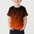 thumbnail image 2 of CYRBOKO Boys T-shirts, Short Sleeve Summer Casual Gradient Color Sports Tee Orange Size 7-8 T, 2 of 4