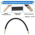 thumbnail image 3 of 1 Juego de extensión de válvula de neumático de cobre de 180 grados con extensión de vástago de válvula de neumático de plástico flexible de 350 mm para automóvil, motocicleta, RV, camión, bicicleta, 3 of 6