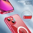 thumbnail image 4 of JETech Magnetic Case for iPhone 13 Mini 5.4-Inch Compatible with MagSafe Wireless Charging, Shockproof Phone Bumper Cover, Anti-Scratch Clear Back (Red), 4 of 7