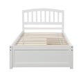 thumbnail image 5 of Bellemave Twin Size Platform Bed with 2 Storage Drawers,Solid Wood Twin Bed Frame with Headboard,Storage Bed with Slat Supports for Teens, Adults,White, 5 of 11