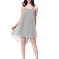 thumbnail image 2 of Stamzod Womens Nightgown 2026 Summer Solid Crisscross Back Strap Sleep Dress Chiffon Flowy Night Gowns for Adult Women Gray B XL, 2 of 4