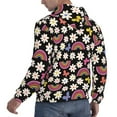 thumbnail image 6 of Wukai Rainbow Flowers Print Men Hoodies Fleece Sweatshirts Long Sleeve Sweaters Pullover Fall Outfits Winter Clothes-Small, 6 of 7