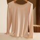 thumbnail image 1 of Ropa interior ajustada para mujer, ropa interior térmica de cuello redondo, ropa exterior de culturismo, camiseta de talla grande, ropa interior de otoño e invierno, 1 of 6