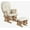 Natural/Beige, variant on Angel Line Windsor Glider and Ottoman, Natural w/ Beige Cushion