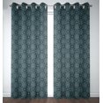 thumbnail image 1 of S4sassy Cotton Duck Floral Damask Grey Double Panel Eyelet Living Room Door Curtains- 54x90 Inches, 1 of 5