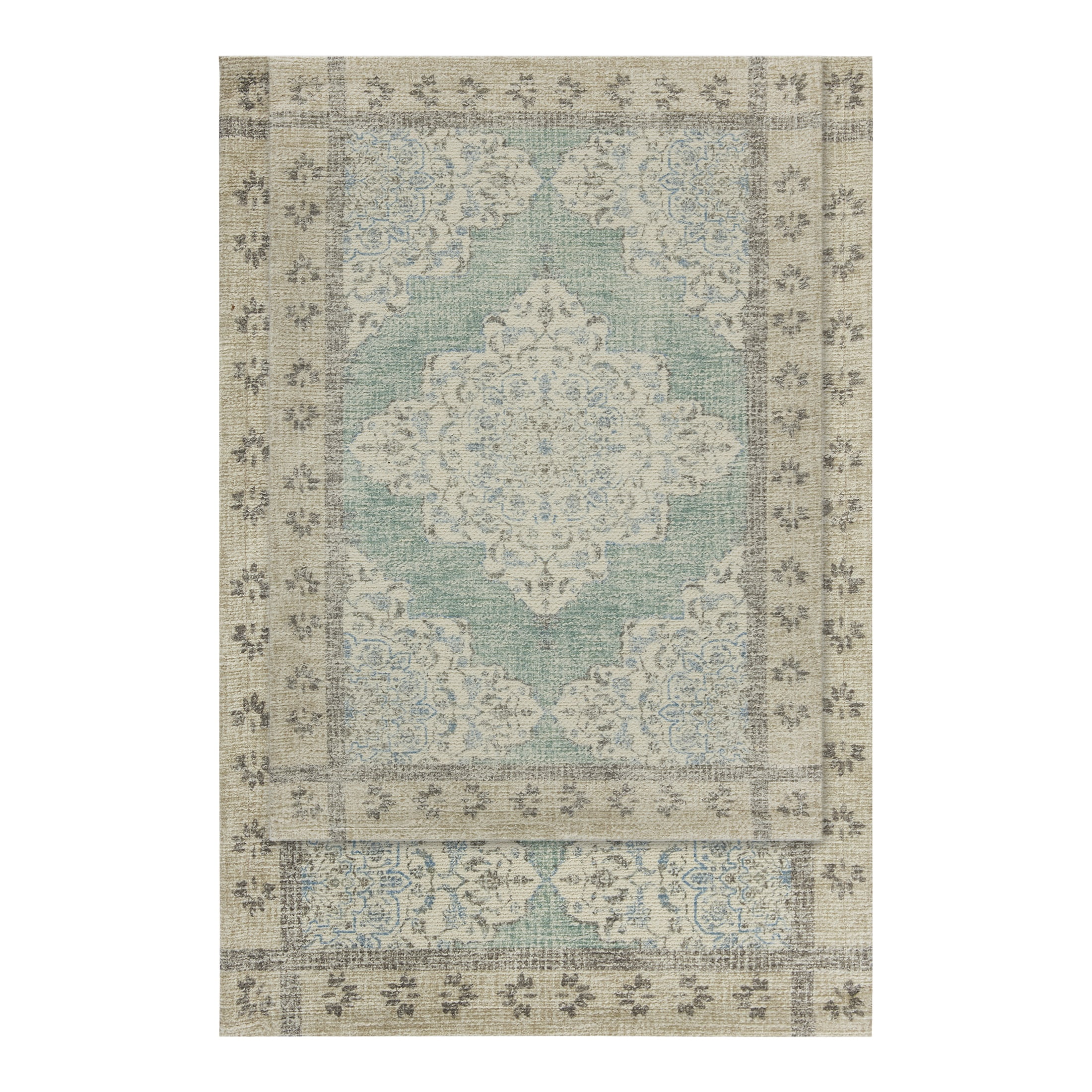 Better Homes & Gardens Kaston Medallion Bath Rug Set, Green River, 2 Piece
