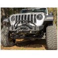 thumbnail image 2 of Rugged Ridge Bumper 11540.32 Heavy-Duty Bumper; One Piece Design; Direct Fit; Mounting Hardware Included; Without Grille Guard; With Winch Mount; With D-Ring Mounts; Powder Coated Black Steel, 2 of 6