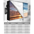 thumbnail image 7 of Outdoor TV Cover 30 to 32 Inch Weatherproof, Abstract Coastal Waterproof TV Screen Protector for Outside Decor with Zipper and Pocket 30"L x 19"H&nbsp; , Wave Pattern Beach Steel Blue Sandy Brown, 7 of 7