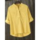 thumbnail image 4 of QUTETN 2024 New Plus Size Women'S Casual Loose Long Sleeve Shirt Pure Color Small V-Neck Design Blouse, 4 of 4