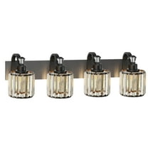 Crystal Black Bathroom Vanity Light 4 Light Modern Bathroom Vanity Light Fixtures Over Mirror Bath Wall Lighting