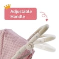 thumbnail image 4 of Olivia's Little World 2-in-1 Convertible Baby Doll Stroller with Retractable Canopy, All-Terrain Wheels, and Adjustable Handle, Cream and Pink with Gray Polka Dots, 4 of 5