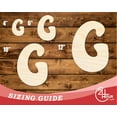 thumbnail image 3 of Unfinished Wood Groovy G Font Shape | DIY Craft Cutout | up to 46" DIY 16" / 3/4", 3 of 3