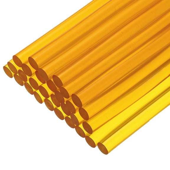 Uxcell Mini Hot Glue Gun Sticks 4-inch x 0.28-inch High Sticky Hot Glue Sticks for Glue Gun, Clear Yellow 30pcs