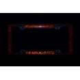 thumbnail image 4 of Creathome 3D Shining and Neon License Plate Frame from Pure Zinc Alloy Metal Perfect Plate Holder, Matt Black with Red Glitter, 4 of 8