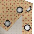 thumbnail image 5 of Ambesonne Romantic Grommet Curtain, Hearts Retro Polka Dots, 50" x 54", Coral Pale Orange Blue, 5 of 6
