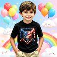 thumbnail image 2 of Tisuna Boys Baseball T Shirts Kids Short Sleeve Graphic Print Crew Neck Tops Breathable Teen Boys Outdoor Play Tee Shirts Size 6-7 Years Black, 2 of 4