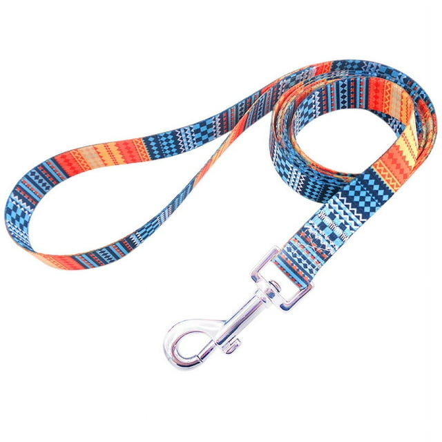 Pompon Orange Collier pour Animaux Corde de Traction, 1.5cm X 120cm Corde de Traction pour Animaux avec Poignée