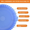 thumbnail image 5 of Spencer Air Fryer Reusable Silicone Liner Pot Air Fryer Silicone Basket Bowl Non-Stick Baking Tray Oven Accessories Mats Easy Cleaning, Blue, 5 of 9