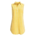 thumbnail image 5 of Sentmoon Plus Size Prom Dress Summer Dresses 2026 Striped Print Sleeveless Lapel Regular Fit A Line Midi Dress for Fitness and Exercise S-XXL, 5 of 10