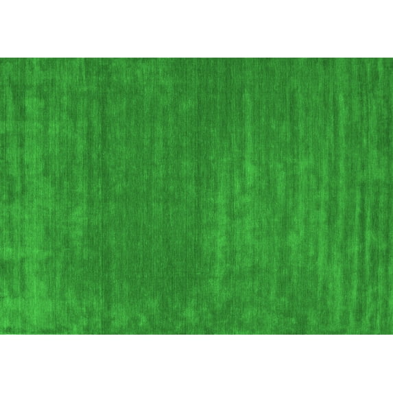 Ahgly Company Indoor Rectangle Abstract Green Contemporary Area Rugs, 2' x 4'