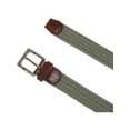 thumbnail image 2 of CTM  Elastic Braided Stretch Belt with Silver Buckle and Tan Tabs (Men), 2 of 3