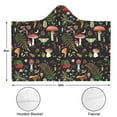 thumbnail image 3 of Wearable Blanket,Red Mushroom Leaf Black Pattern Hooded Wearable Flannel Blanket for Adults & Teens,Winter Poncho Shawl Wrap Cape Cozy Anti-Pill,60"x80", 3 of 4