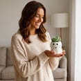 thumbnail image 7 of DefiDgd Cute Ghost Shaped Ceramic Succulent Planter Pot,Small Plant Flower Container for Halloween Indoor Tabletop Bedroom Living Room Balcony Farmhouse Home Decor(A), 7 of 7